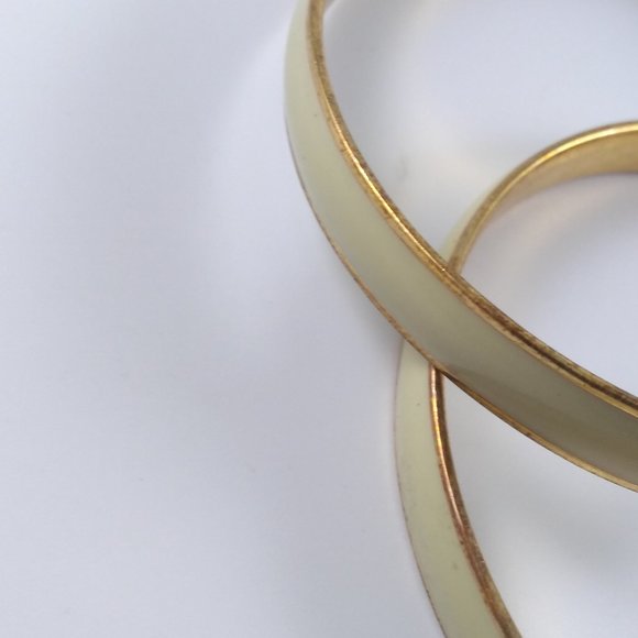 J Crew Mint Green Enamel Bangle Bracelets x2 - Picture 6 of 7